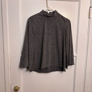 Zara tweed mock neck top